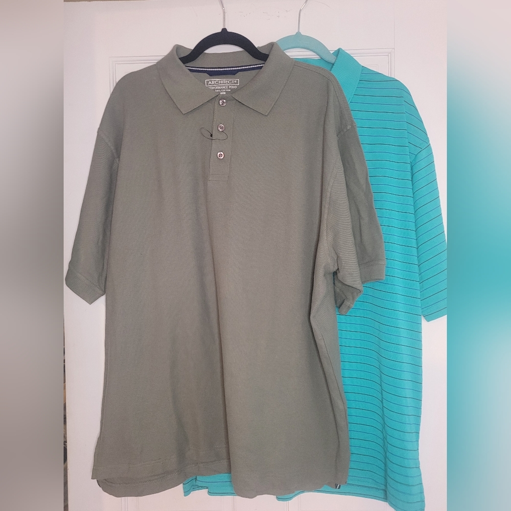 2 Men's XXL 2X XLT Polo Shirts NWOT